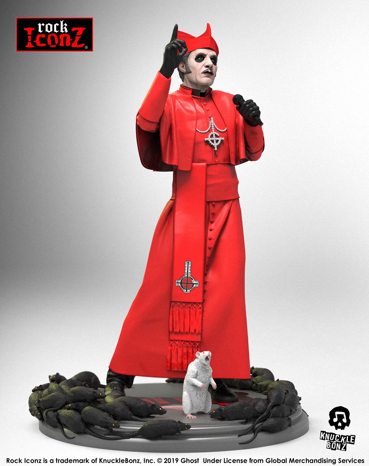 Ghost Cardinal Copia (Red Cassock) KnuckleBonz Statue